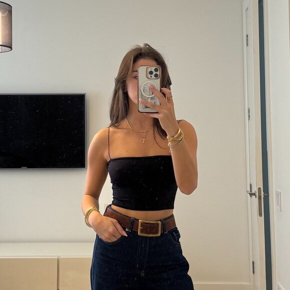 Meshki Tops - Meshki Yvonne Crop Top – Black / Size S